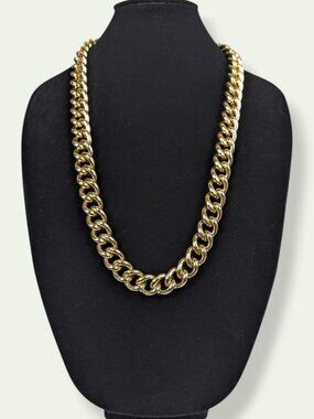 Chunky Gold Tone Infinity Chain Necklace